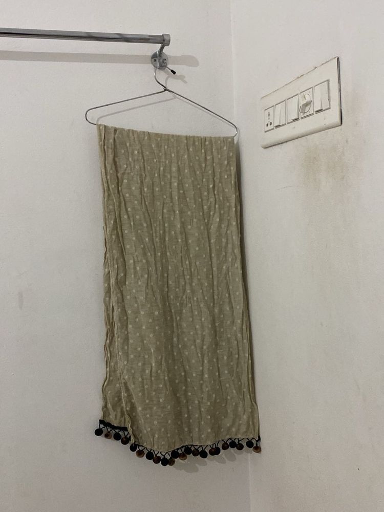 Elegant Dupatta with Pom Poms