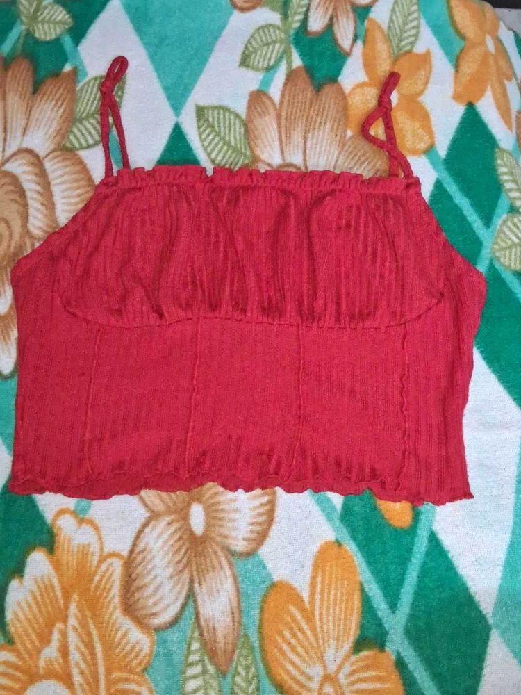 Red Cropped Top