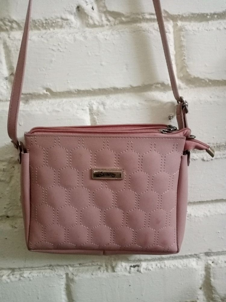 Pink Colored Sling Bag