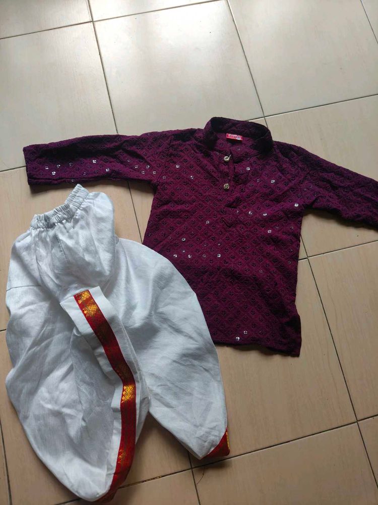 Boys Ethnic Kurta Set 2 In 1 Style