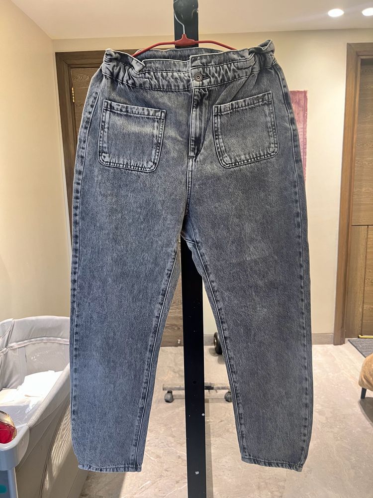 Zara Grey Boyfriend Jeans