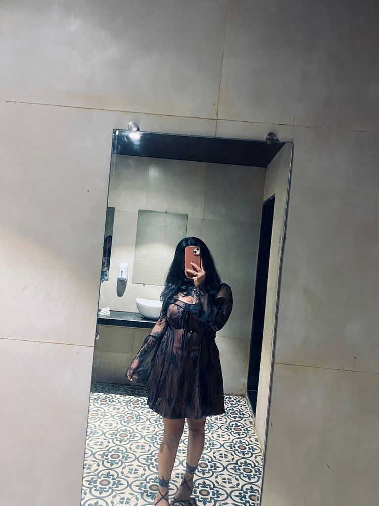 Savana Sheer A Line Dress