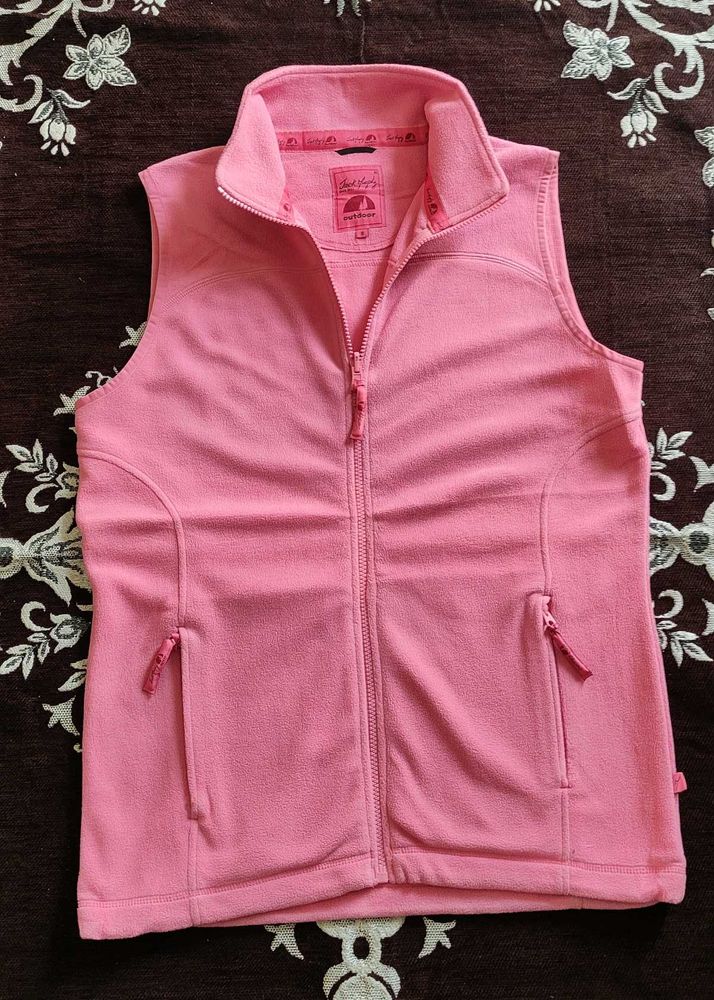 Pink Fleece Vest - Cozy Layer