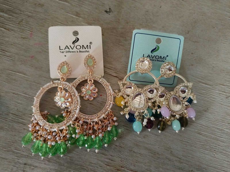Lavomi Dangle &amp; Drop Earrings combo off 2 piece