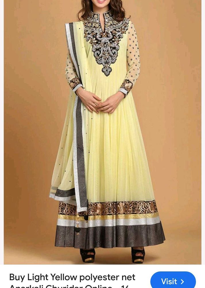 Yellow Anarkali Suit For Women