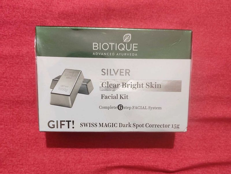 😍Biotique Silver Clear Bright Skin Facial Kit..😍