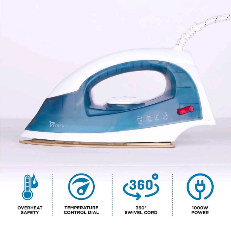 Syska Dry Iron for Wrinkle Free Clothes