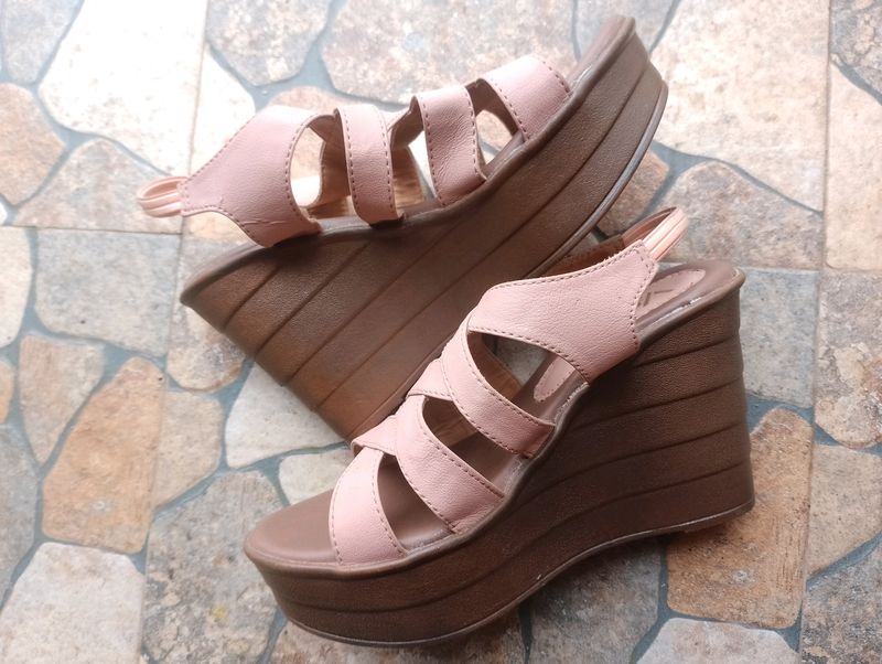 Nude Wedge Heels