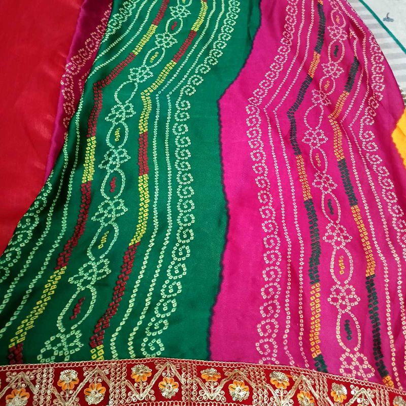 Multi Colour Chunri Print Saree