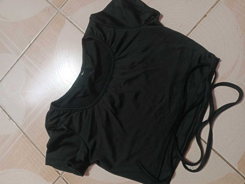 Stylish Black Crop Top