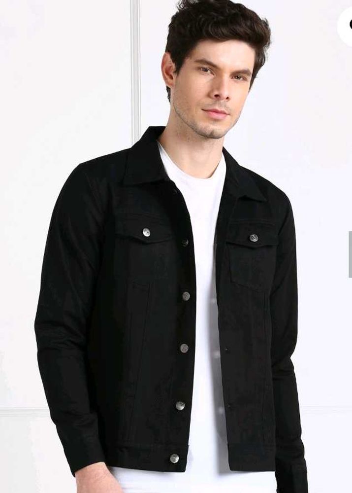 Montrez Stylish Black Denim Jacket