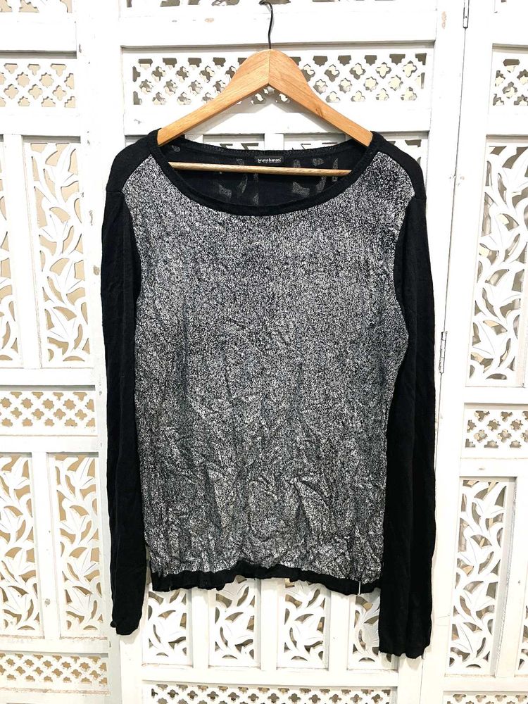Imported Stylish Black &amp; Silver Top B