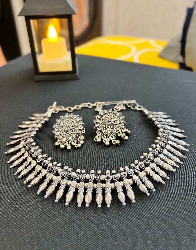 Oxidized Silver Jewelry Set