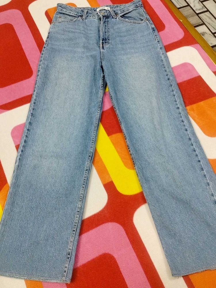 Wide Leg Denim Jeans