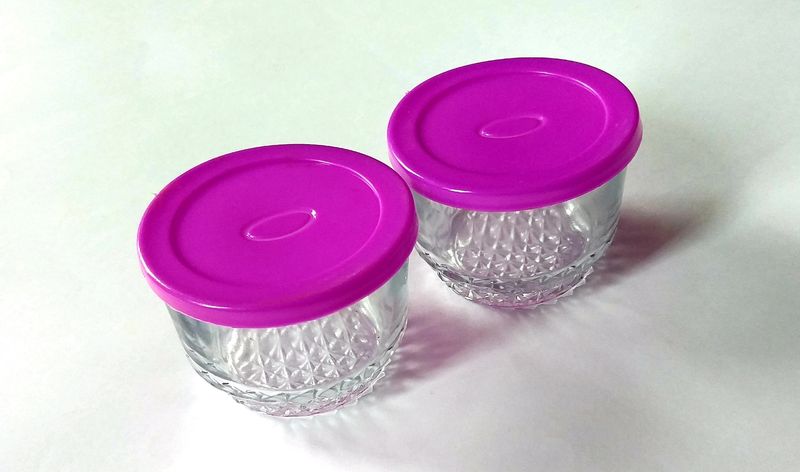 Glass Jar with Lid Combo Of 2