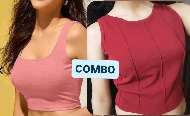 COMBO TOPS ,pink and red
