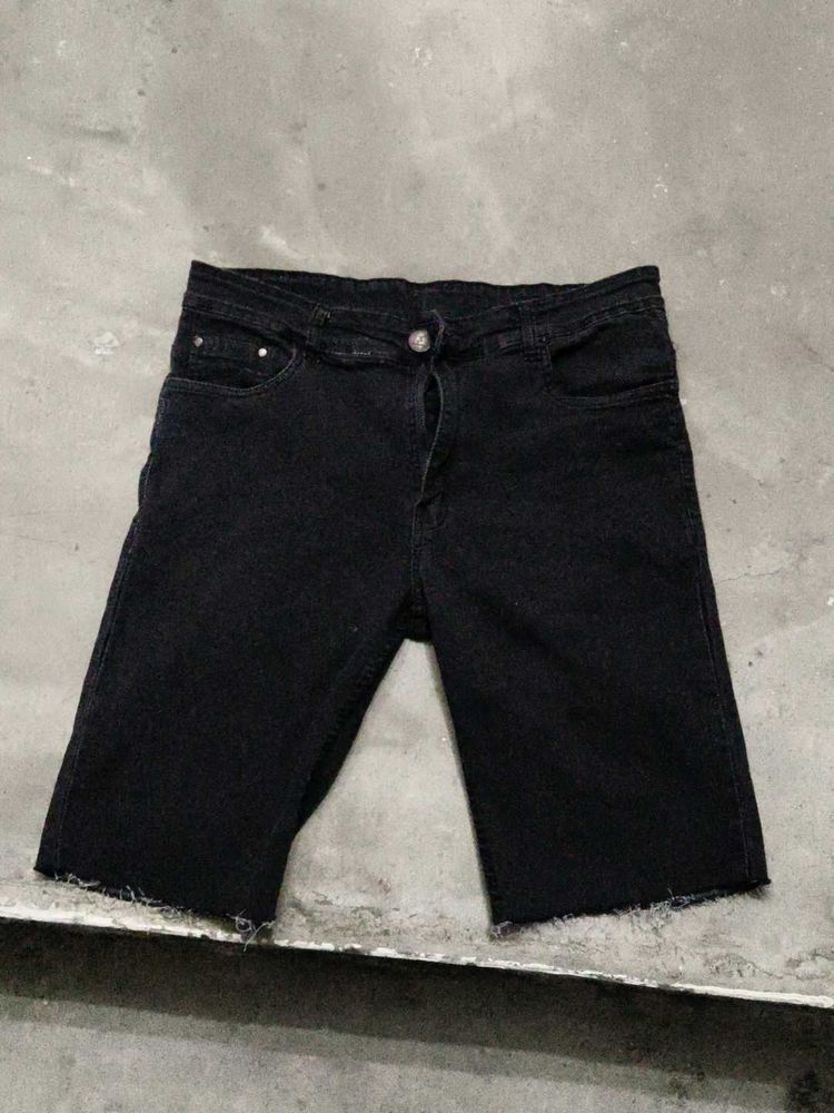 Black Denim Shorts by Jet Blac