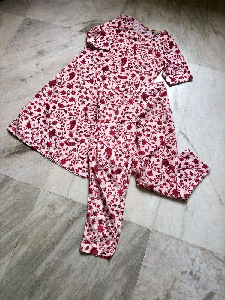 Floral Print Kurta Set