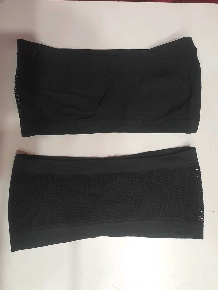 Black Tube Bras - Set of 2