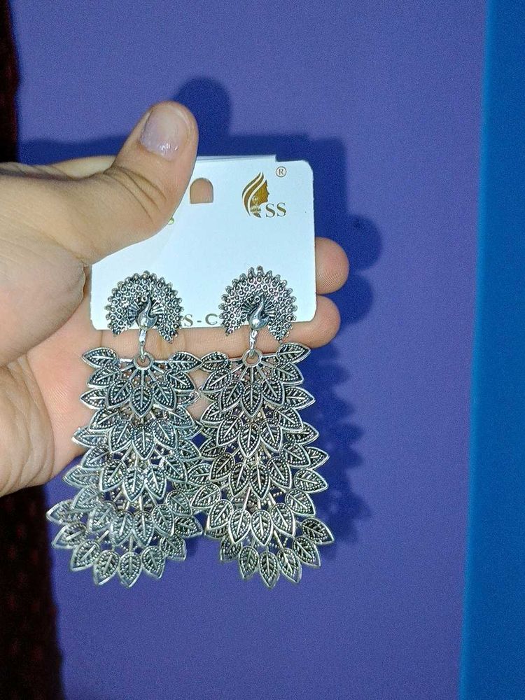 Peacock Statement Earrings