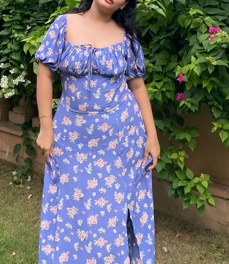 A-line Floral Dress