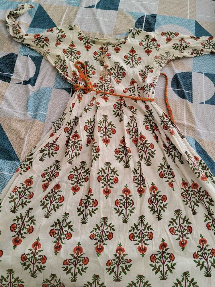 Floral Print Anarkali Kurta