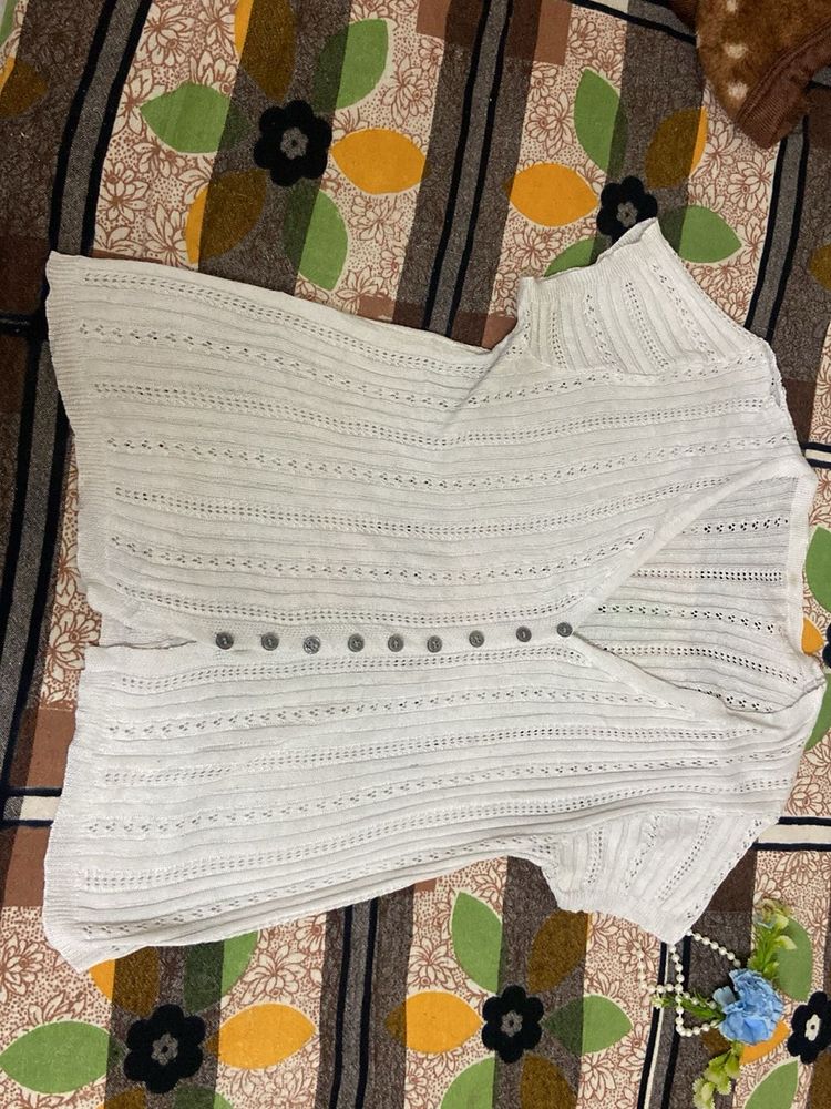 Elegant White Knit Top