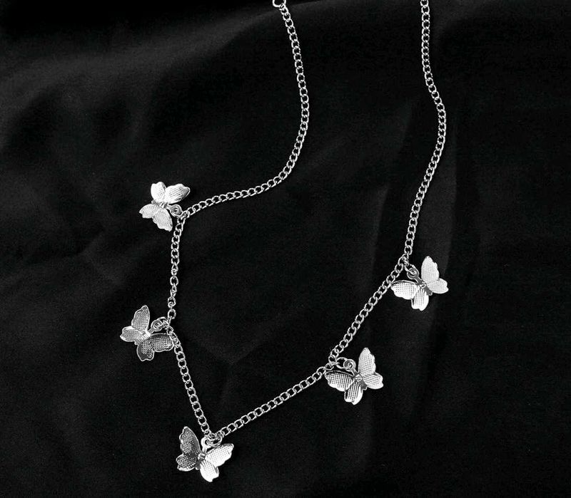 Silver Butterfly Chain Necklace