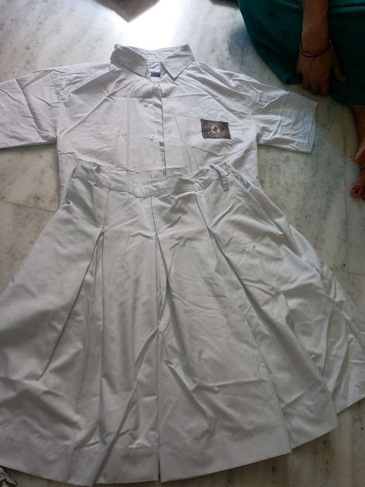 White Shirt With  skirt
