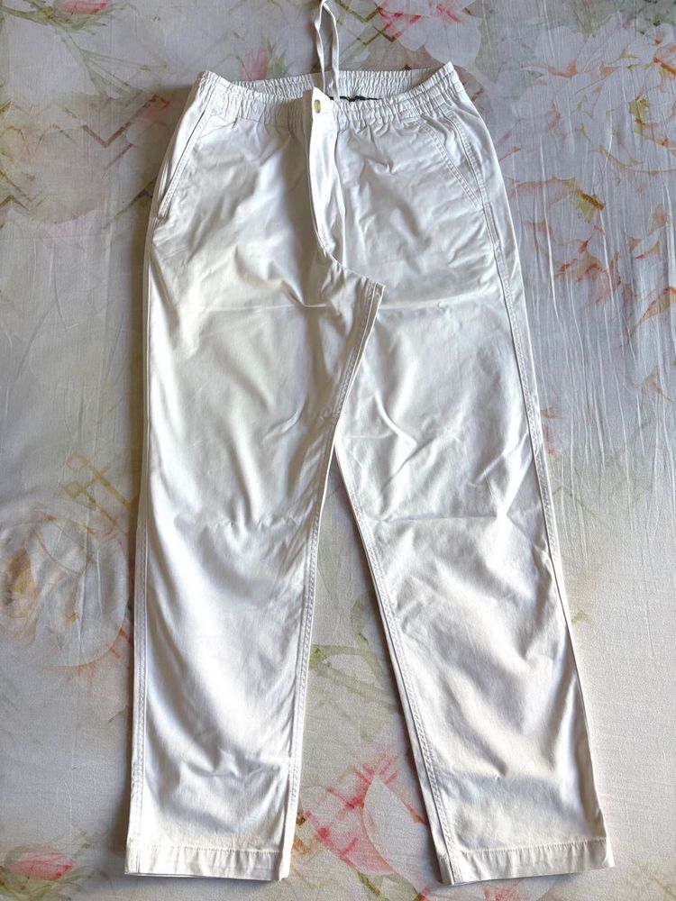 White Straight Leg Pants