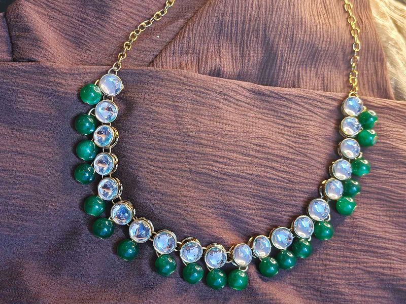 Emerald Green Stone Necklace
