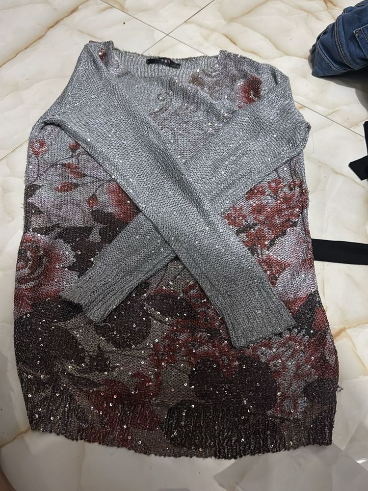 Floral Knit Sweater