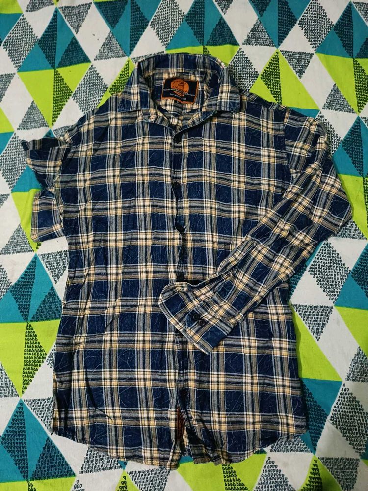 Checked Casual denim shirt