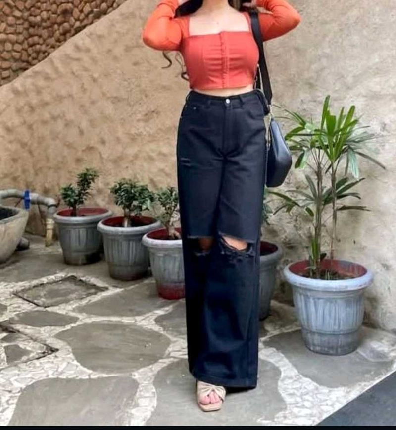 H&amp;m Black Baggy Jeans
