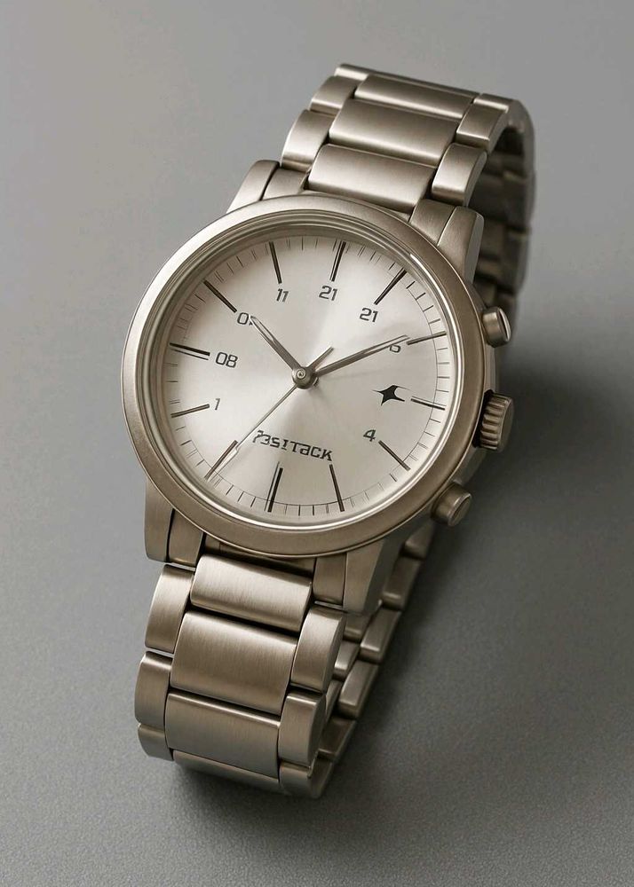 Fastrack Men’s Silver Stainless Steel Analog Watch