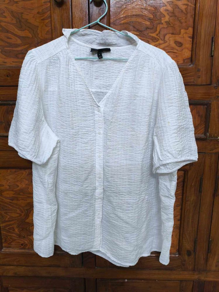 Elegant White Button-Down Top