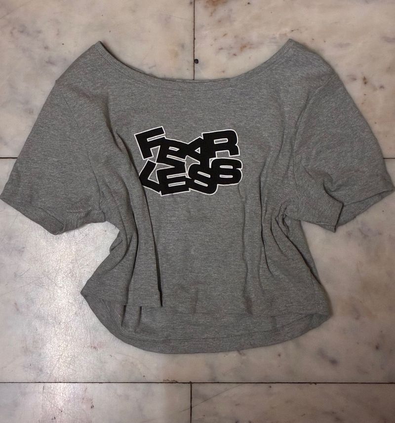 Fearless Gray Graphic T-Shirt