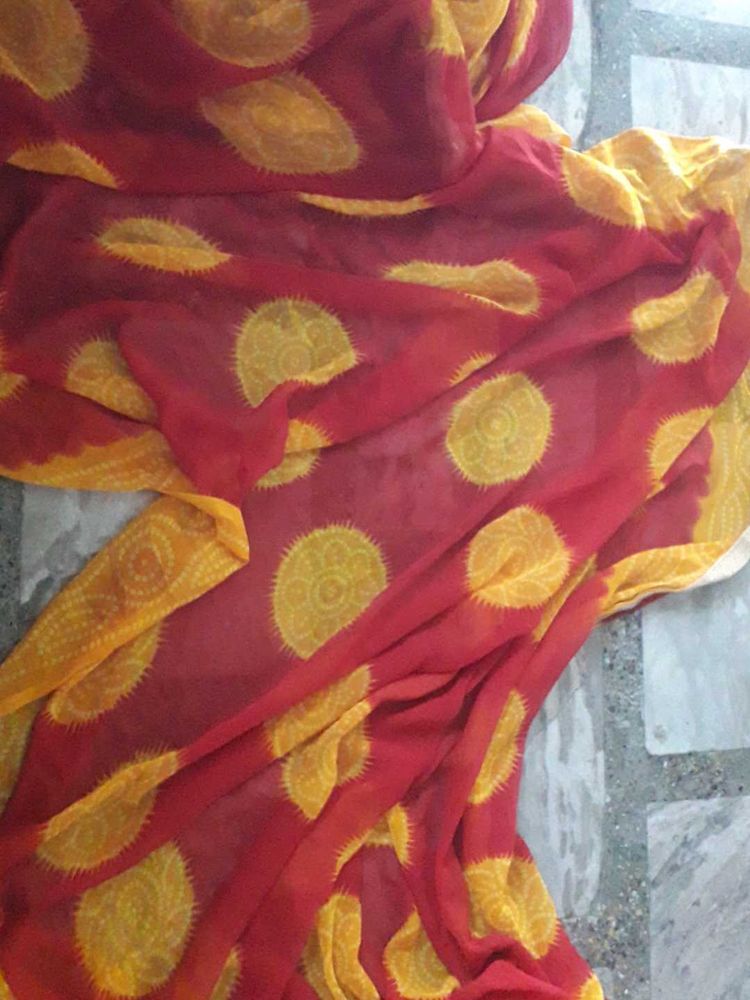 Elegant Red &amp; Yellow Saree
