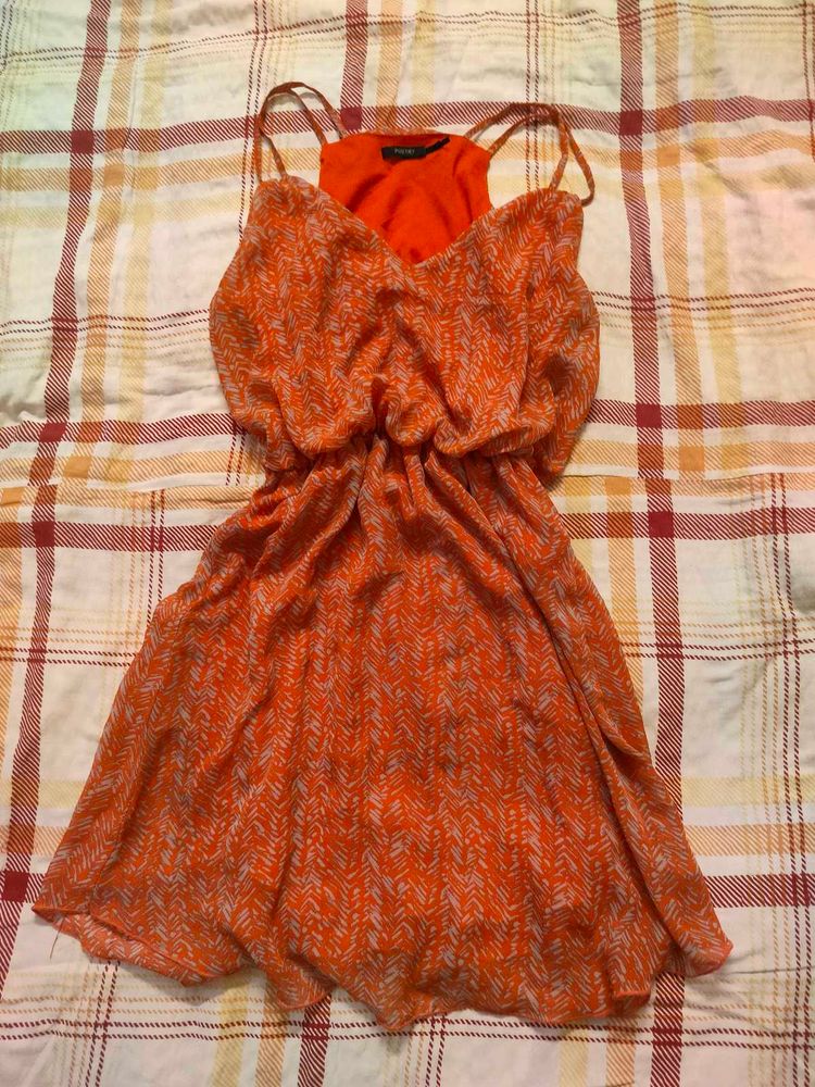 Orange Printed Sundress