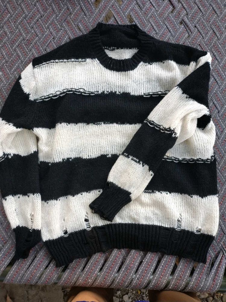 Striped Knit Sweater
