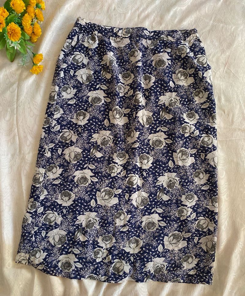Floral Midi Skirt🩵