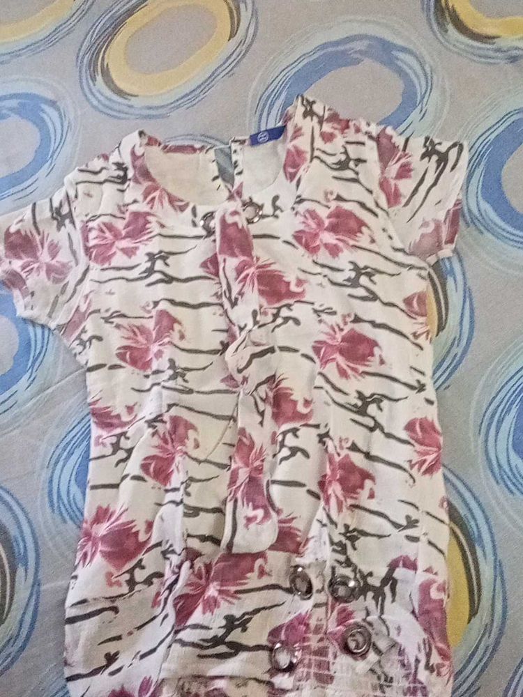 Pink And White Beautiful Combination Top