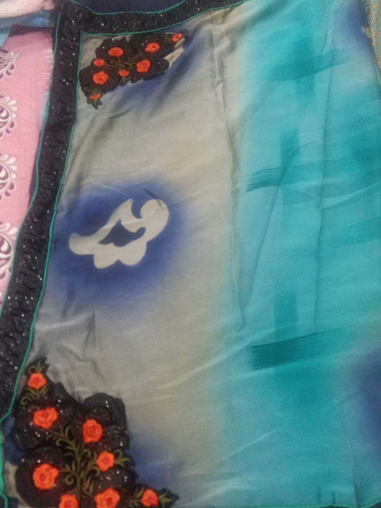 Blue Saree