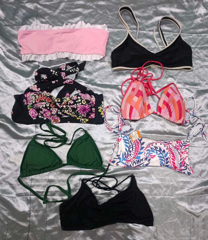 Bundle Of 7 Womens Imported Bikini Tops