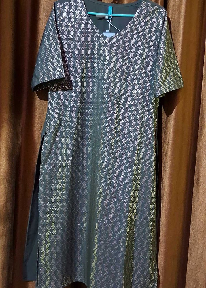 Janasya Branded Silk Kurti Size 40