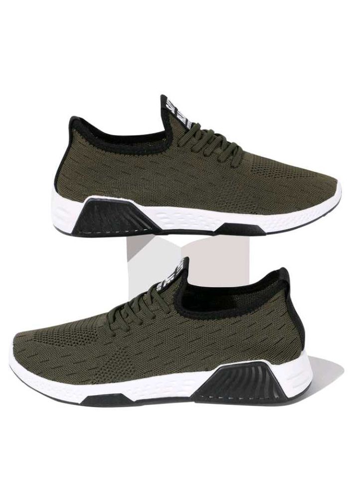 Olive Green Knit Sneakers