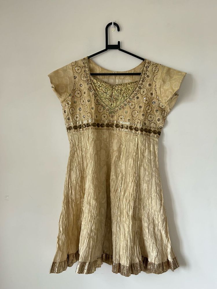 Cream Suit with Gold details