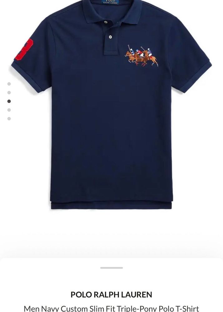 Ralph Lauren Triple Pony Embroidered Polo Tshirt