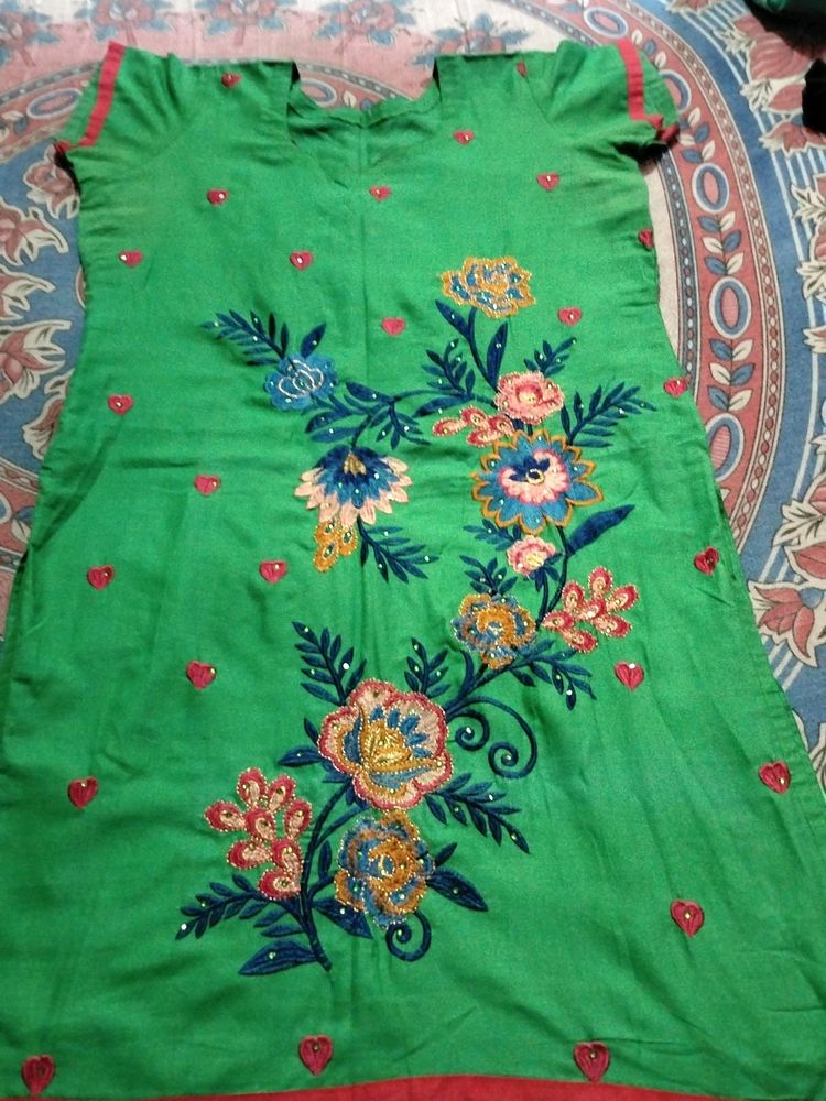 Beautiful Green Colour Kurta