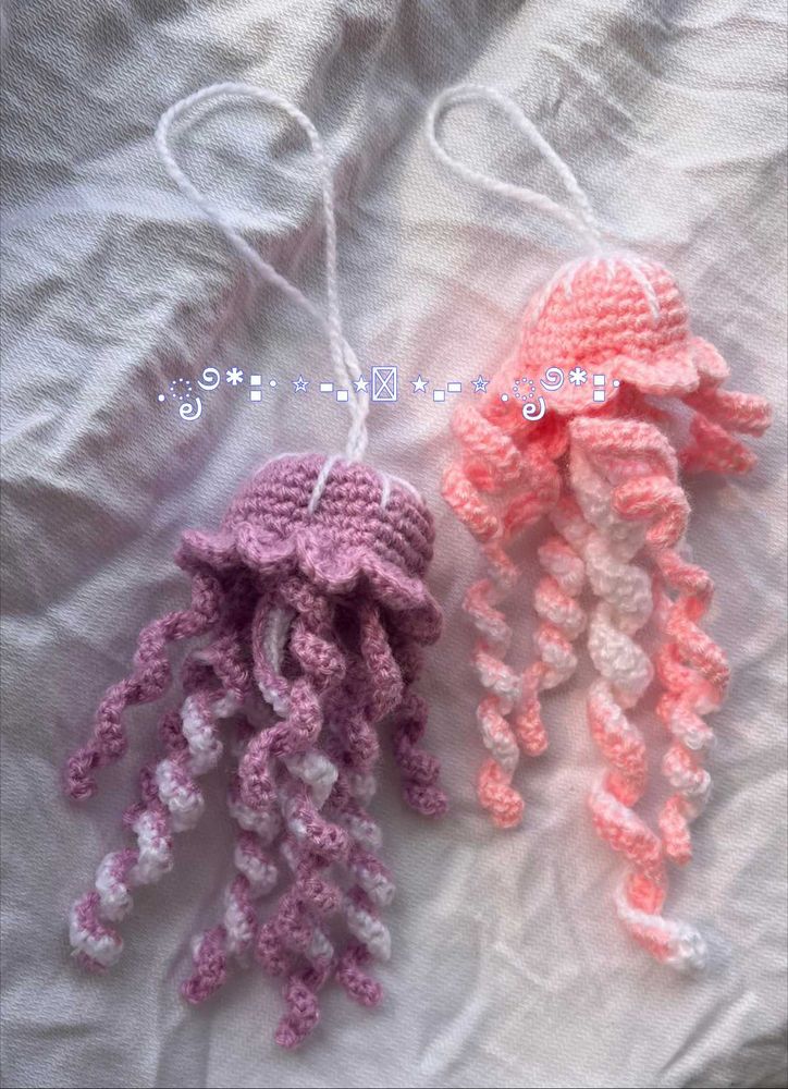 Crochet Jelly Fish Wall Hangings